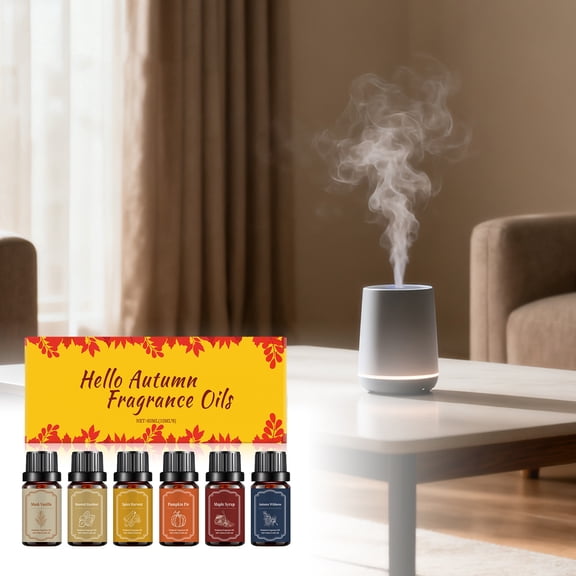 Mineart Aromatherapy Essential Oil Set 6 Bottles Refreshing Relaxing Calming Scents Daily Home Spa Treatment 0.35 Fl Oz Each