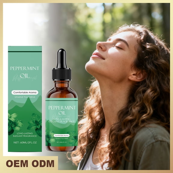 Mineart Aromatherapy Soothing Essential Oil Peppermint Scent Warm Atmosphere Diffuser Bath Massage Daily Spa Treatment 2.03 Fl Oz