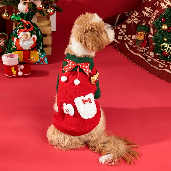Mineart Autumn and Winter Pet Clothing, Christmas Decoration Clothes for Cats, Puppies and Small Dogs, Warm Outfits for Festive Seasons