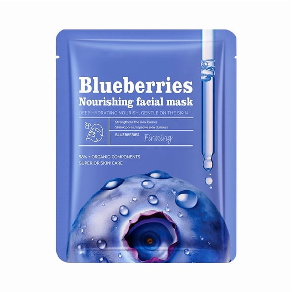 Mineart Blueberry Extract Facial Mask Hydrating Nourishing Moisturizing Daily Skincare Product 0.85 Fl Oz