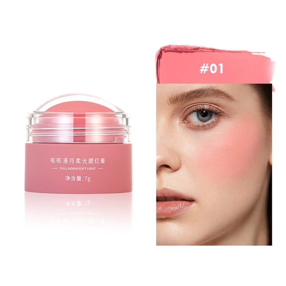 Mineart Blush Cream Waterproof Sweatproof Long-Lasting Blendable Natural Cheek Tint Lightweight Buildable Coverage for Daily Party Makeup Look