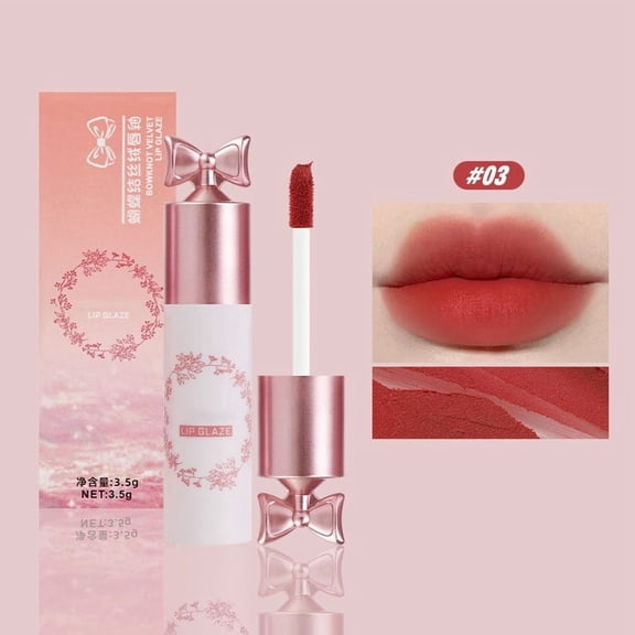 Mineart Bow Velvet Lip Gloss Long-Lasting Matte Daily Lip Makeup