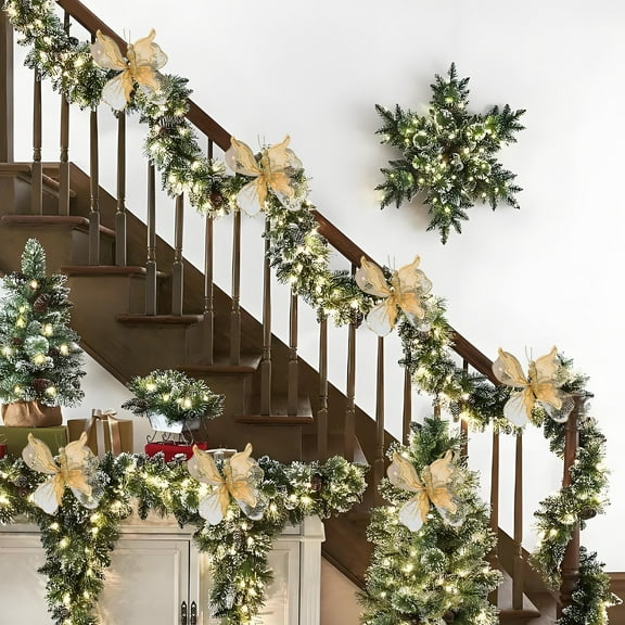 Mineart Christmas Simulation Cutting Fabric Scene Decorations, for Christmas Tree, Home Living Room Holiday Display and Festive Arrangement