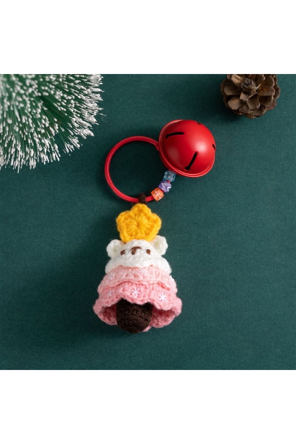 Christmas Tree Wool Crocheted Keychain, Christmas Decoration Pendant for Keys, Purses and Christmas Gift Giving