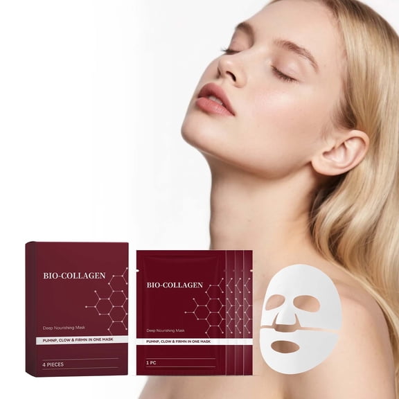 Mineart Collagen Moisturizing Facial Mask Set 4 Pieces Daily Skincare Kit