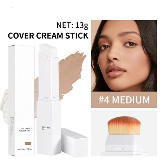 Mineart Color Changing Dual Head Foundation Stick Long Lasting Full Coverage Waterproof Lightweight For Daily Makeup 0.46 Oz