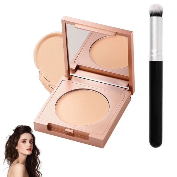 Mineart Concealer Cream With Brush Full Coverage Waterproof Long Lasting Hide Dark Circles Freckles Acne Marks For Daily Makeup