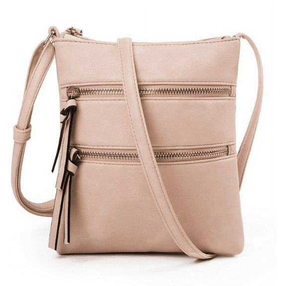 Mineart Crossbody Purses for Women, Medium Size Zipper Pocket Adjustable Strap, Soft Leather Women's Shoulder Handbags