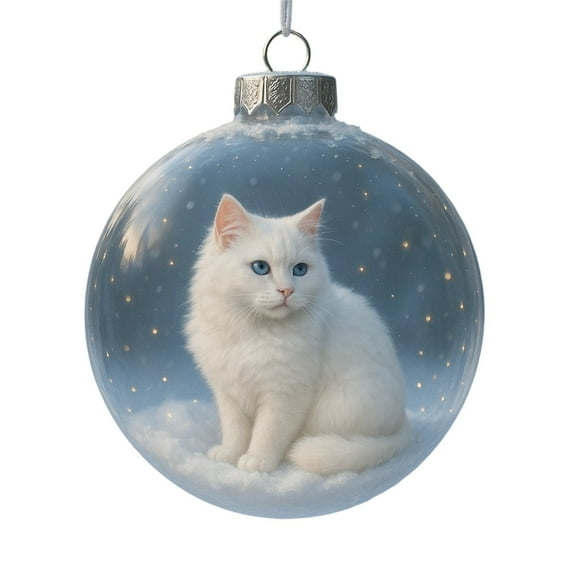 Mineart Cute Cats Themed Christmas Ornaments Collection Adorable Cat Design Decorative Pieces for Christmas Tree Home Living Room Holiday Decoration