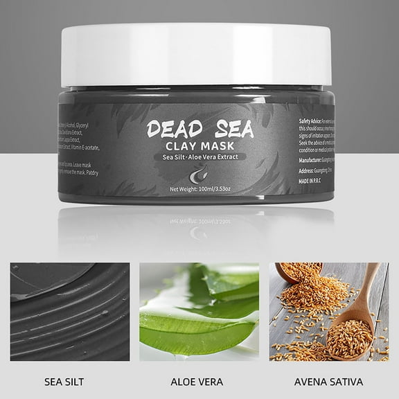 Mineart Dead Sea Mud Mask Hydrating Deep Cleansing Daily Skincare Product For Pore Minimizing 3.38 Fl Oz