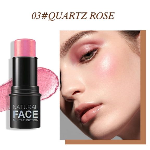 Mineart Face Highlighter Contour Stick Two-in-one Design Pearl Glow Shading Slim Face Effect Non-caking Blendable for Daily and Party Makeup