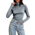 thumbnail image 1 of Mineart Fleece Lined Turtleneck Base Layer Top for Women Long Sleeve Slim Fit Thermal Layering Tee, 1 of 9