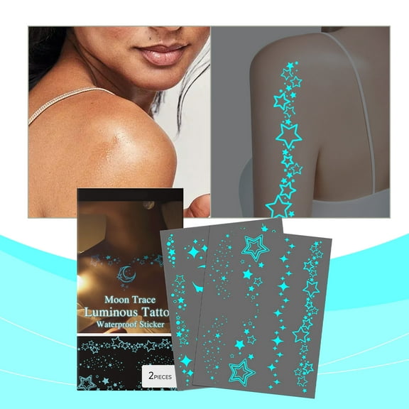 Mineart Glow-In-The-Dark Tattoo Stickers Fun Decorative For Daily Use