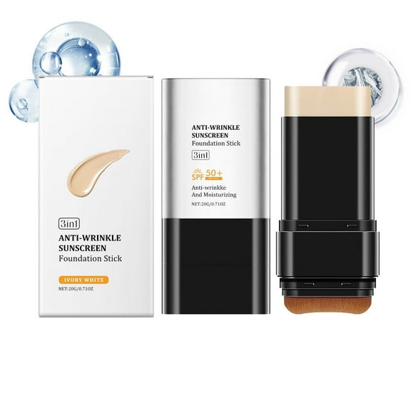 Mineart Hydrating Moisturizing Foundation Stick Full Coverage Lightweight Waterproof Sweatproof Even Skin Tone Conceal Blemishes for Flawless Base Daily Makeup