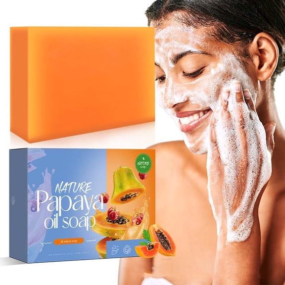 Mineart Long Lasting Fresh Scent Papaya Soap Acne Fighting Oil Control Daily Bath Care Product For Clear Skin 3.53 Oz