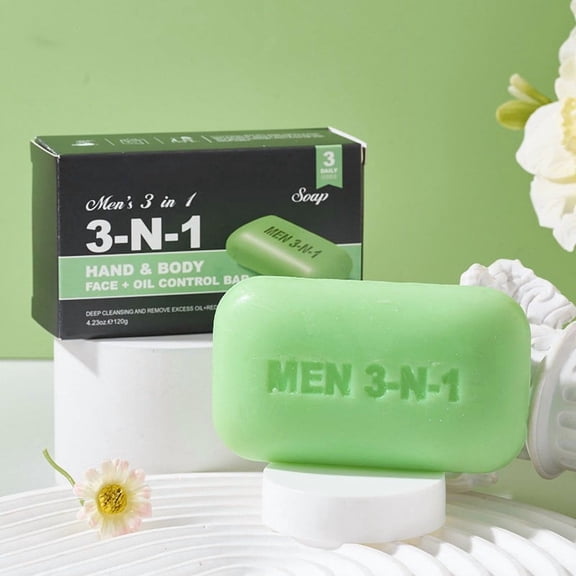 Mineart Men 3 In 1 Cleansing Soap Moisturizing Refreshing Daily Body Care