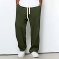 thumbnail image 1 of Mineart Men Elastic Drawstring Waist Solid Long Pants Multi Pocket Loose Casual Street Trousers for Daily Wear, 1 of 5