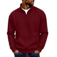 thumbnail image 1 of Mineart Men Quarter Zip Pullover 1/4 Zip Mock Neck Fleece Sweatshirt Long Sleeve Tops, 1 of 1