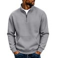 thumbnail image 1 of Mineart Men Quarter Zip Pullover 1/4 Zip Mock Neck Fleece Sweatshirt Long Sleeve Tops, 1 of 7