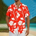 thumbnail image 1 of Mineart Men Short Sleeve Hawaiian Button Down Shirts Botanical print Vintage Beach Casual Shirt, 1 of 5