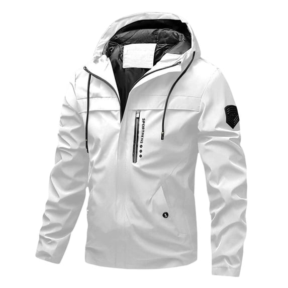 Mineart Men's Hooded Waterproof Softshell Jacket Zip Up Long Sleeve Windproof Coat