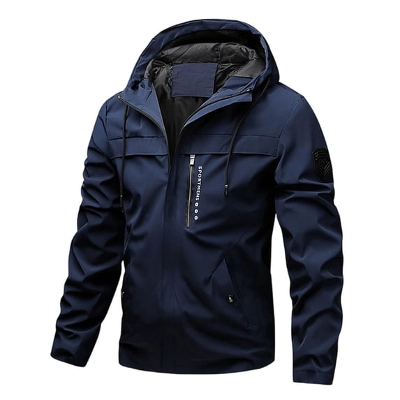 Mineart Men's Hooded Waterproof Softshell Jacket Zip Up Long Sleeve Windproof Coat