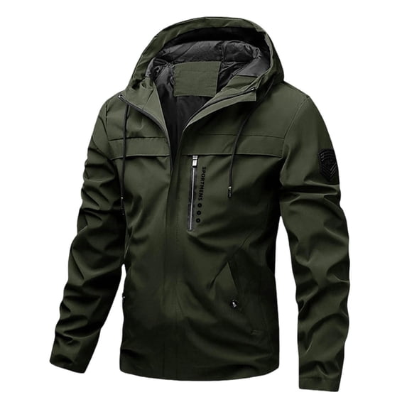 Mineart Men's Hooded Waterproof Softshell Jacket Zip Up Long Sleeve Windproof Coat