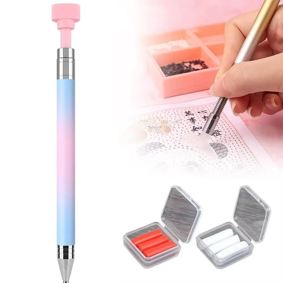 Mineart Nail Art Rhinestone Picker Pen With Cylindrical Clay For Easy Gem Placement Daily Use