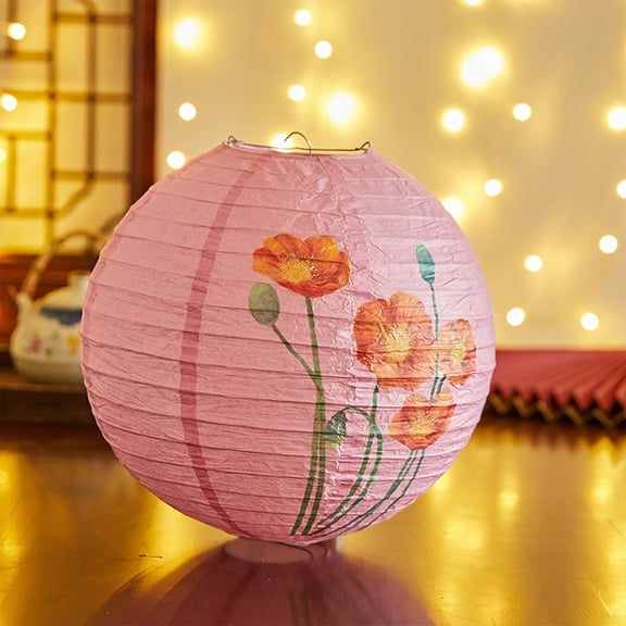 Mineart Paper Lanterns with Classical Traditional Lampshade Design, Decor for Spring and Holiday Seasons, Courtyard Accents That Add Warm Light to Outdoor Evenings