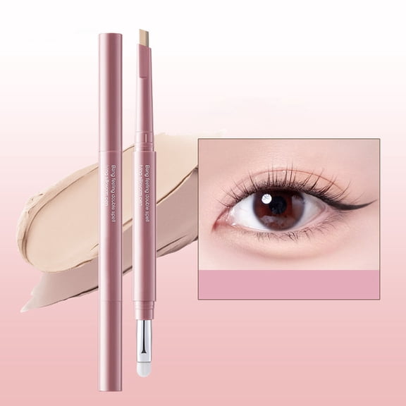 Mineart Smooth Long-Wearing 2-in-1 Highlighter & Contour Stick, Creamy Formula for Eyelid & Under Eye Brightening, Defines Eye Shape with Natural Dimension