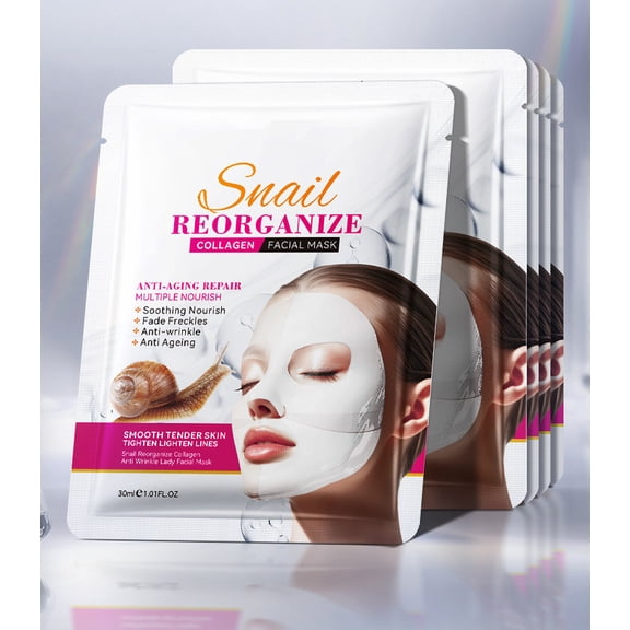 Mineart Snail Collagen Anti Wrinkle Facial Mask Firming Lifting Reduce Fine Lines Daily Skincare Product 1 Piece