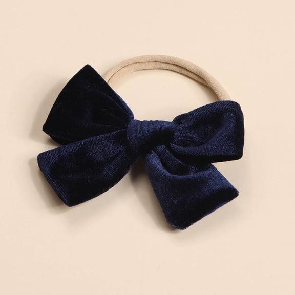 Mineart Soft Velvet Bow Elastic Hair Ties, Stretchy Non-slip Hair Bands for Ponytail Bun Hairstyle Fashion Hair Accessory Daily Wear