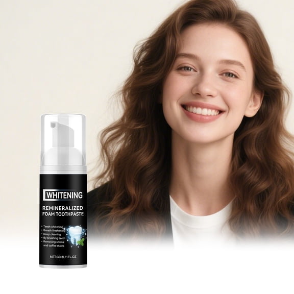 Mineart Teeth Whitening Mousse Lightweight Fresh Breath Remove Stains Portable For Daily Oral Care Routine 1.01 Fl Oz