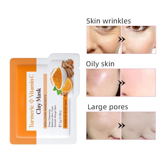 Mineart Turmeric Vitamin C Hydrating Facial Mask Single Pack Brightening Daily Care