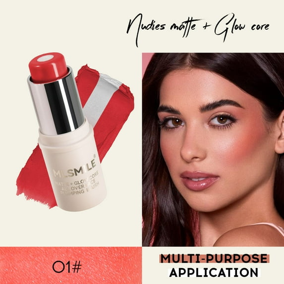 Mineart Two Color Blush Sandwich Blush StickLips And CheeksNatural Makeup Holding Highlighting Gradual Rouge Blush Balm