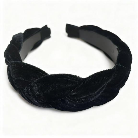 Mineart Velvet Braided Headband Non-Slip Toothed Daily Hair Accessory