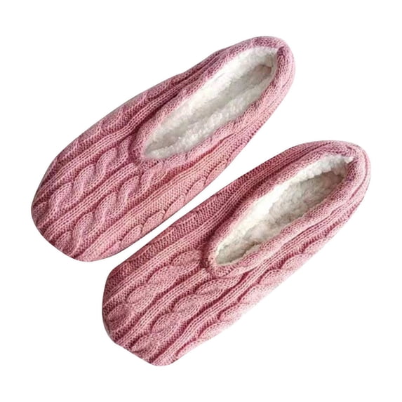 Mineart Women Warm Cable Knit Fleece Lined Slipper Socks Indoor Floor Socks for Winter Christmas Home Use