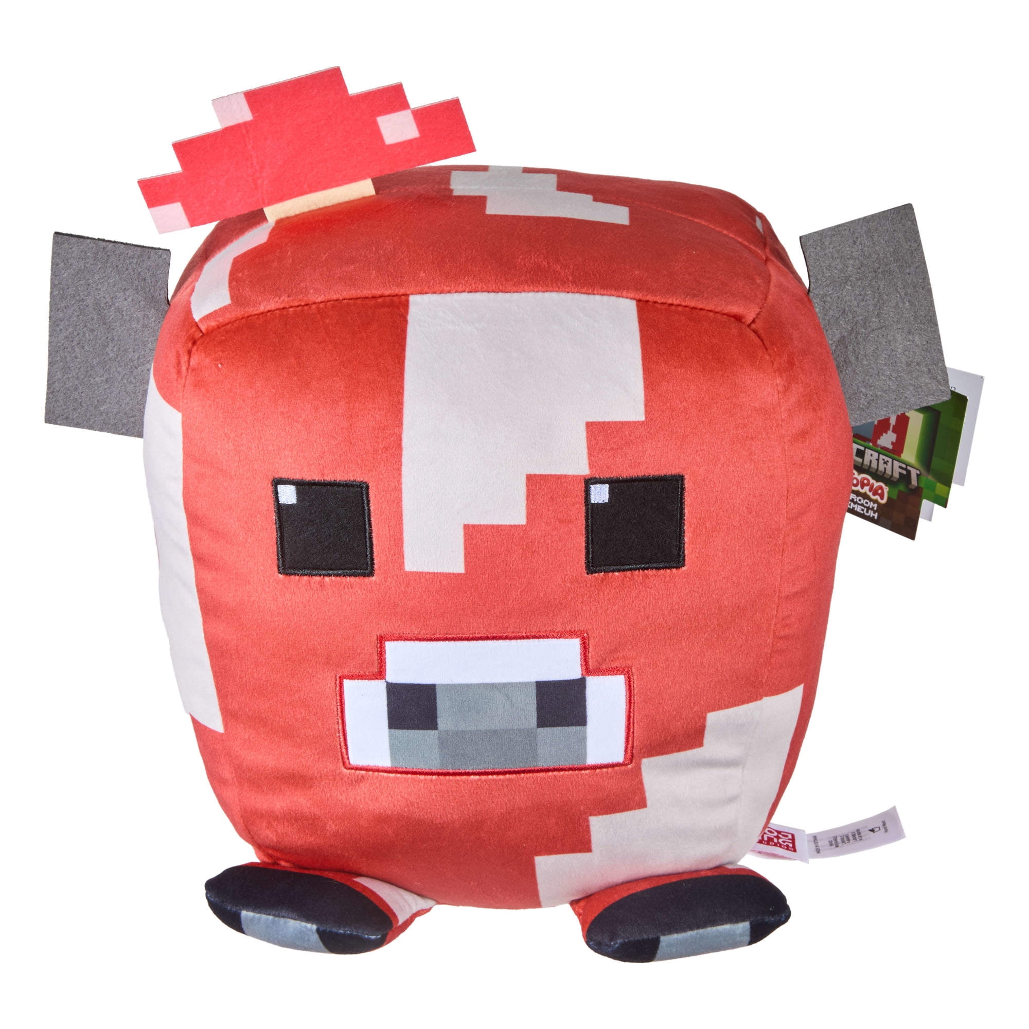 Minecraft Cuutopia Mooshroom Plush Toy, 10-inch Collectible Soft Doll Inspired by the Video Game
