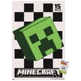 thumbnail image 1 of Minecraft: 15th Anniversary - Posterized Creeper Wall Poster with Push Pins, 22.375" x 34", 1 of 4