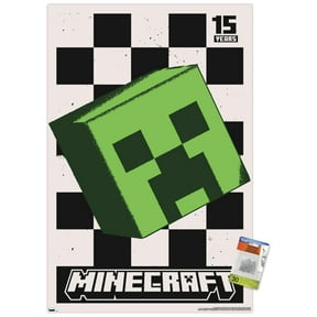 Minecraft: 15th Anniversary - Posterized Creeper Wall Poster with Push Pins, 22.375" x 34"