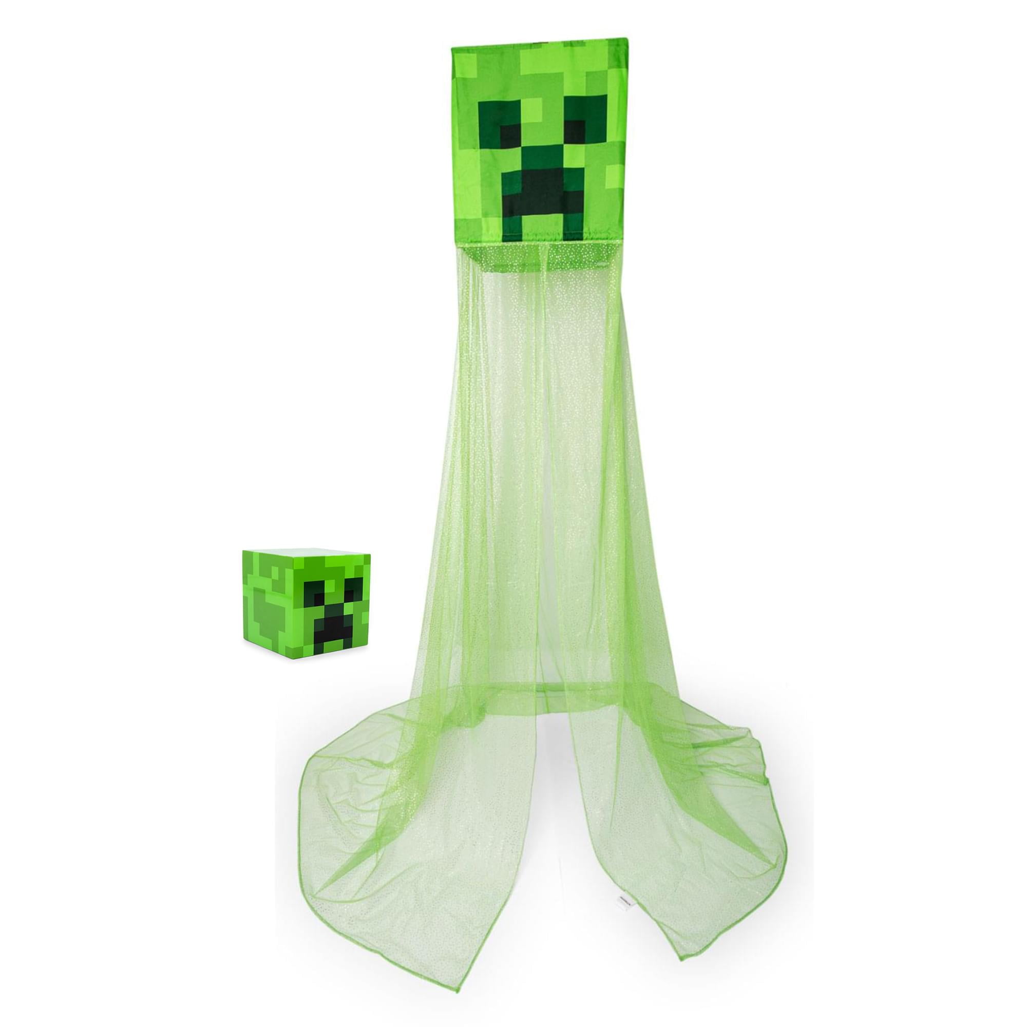 Minecraft 2Piece Creeper Bedroom Bundle Nightlight & Bed Canopy