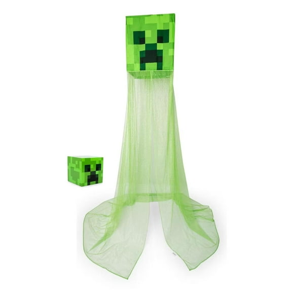 Minecraft 2-Piece Creeper Bedroom Bundle | Nightlight & Bed Canopy