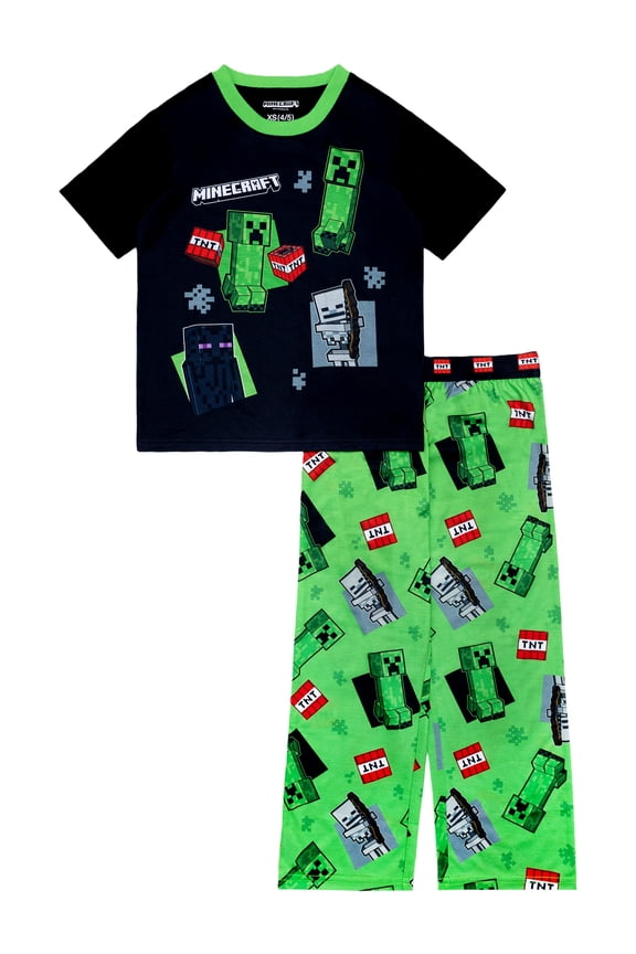 2-Piece Short Sleeve and Pant Pajama Set, Sizes 4-16