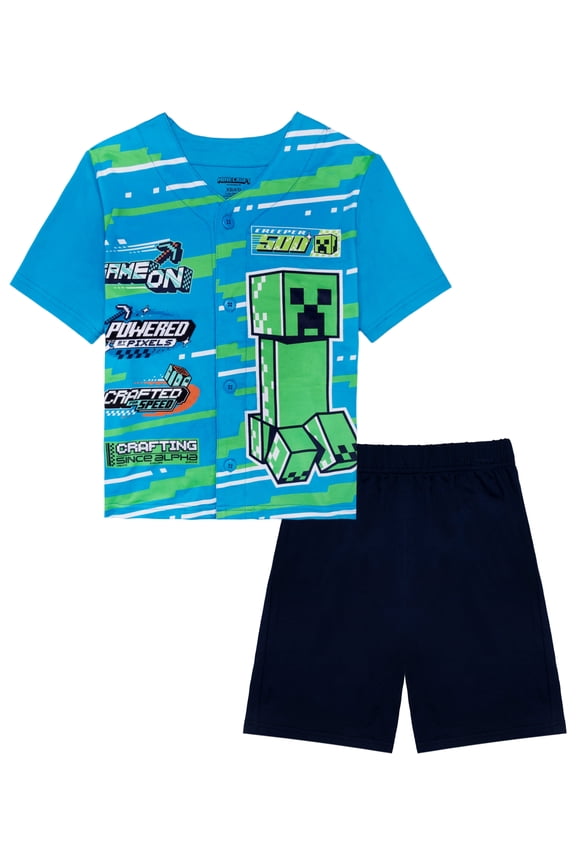 2-Piece Short Sleeve and Short Pajama Set, Sizes 4-12