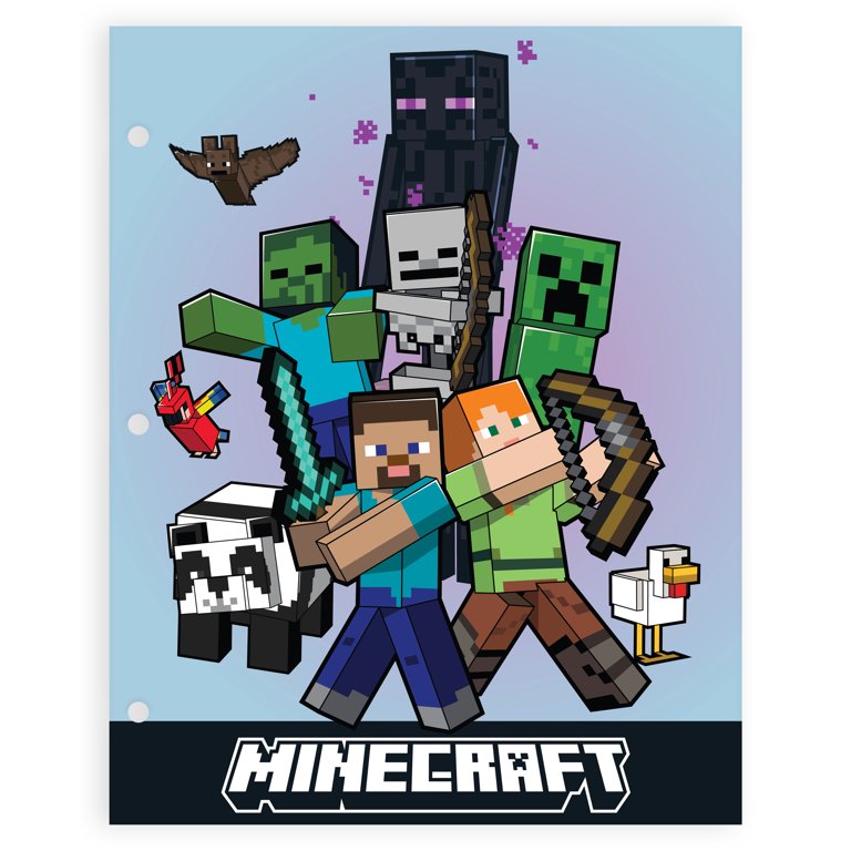 School Supplies Minecraft Minecraft School Folders 4-Pack - Laminated ...