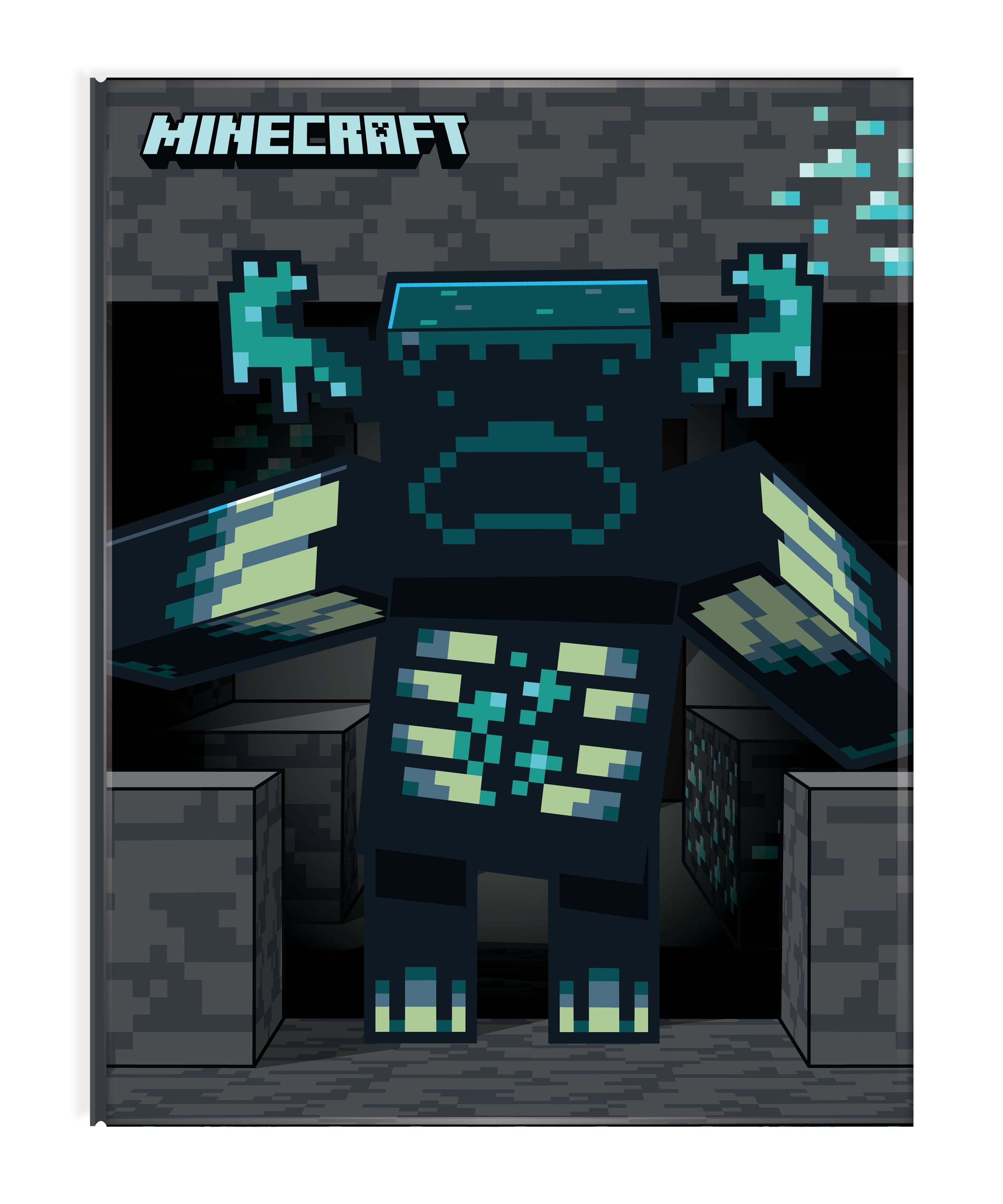 Minecraft 2-Pocket Paper Folder with 3 Prongs, 9.25" x 11.6", Multi-Color