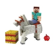 Minecraft 3" Action Figure 2-Pack: Steve with White Horse