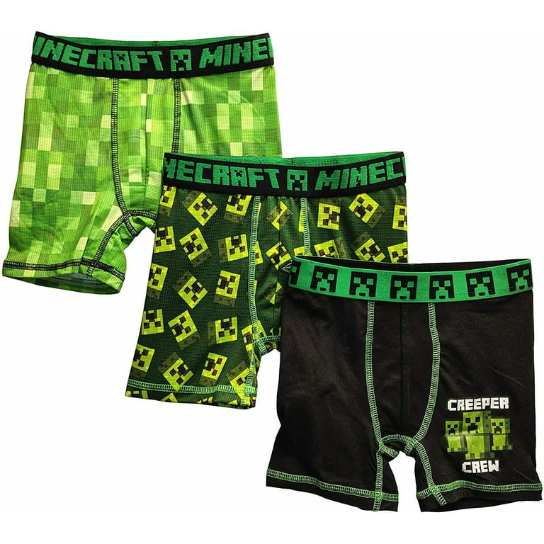 Minecraft 3 PC Boxer Briefs Underwear Boy Size 8 