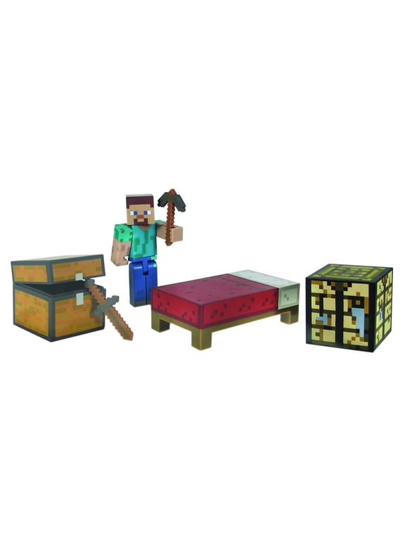 3" Series 1 Survival Kit Pack with Leather Steve Figure