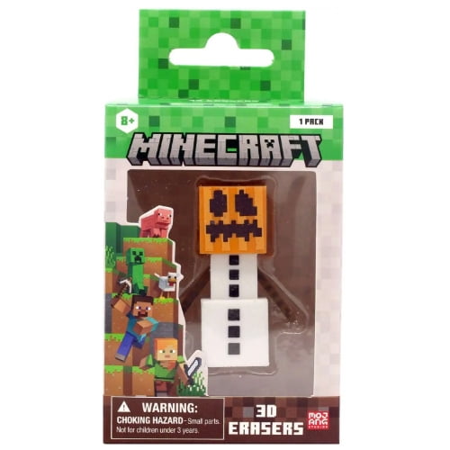 Minecraft 3D Eraser - SNOW GOLEM [2.25 inch] - Walmart.com